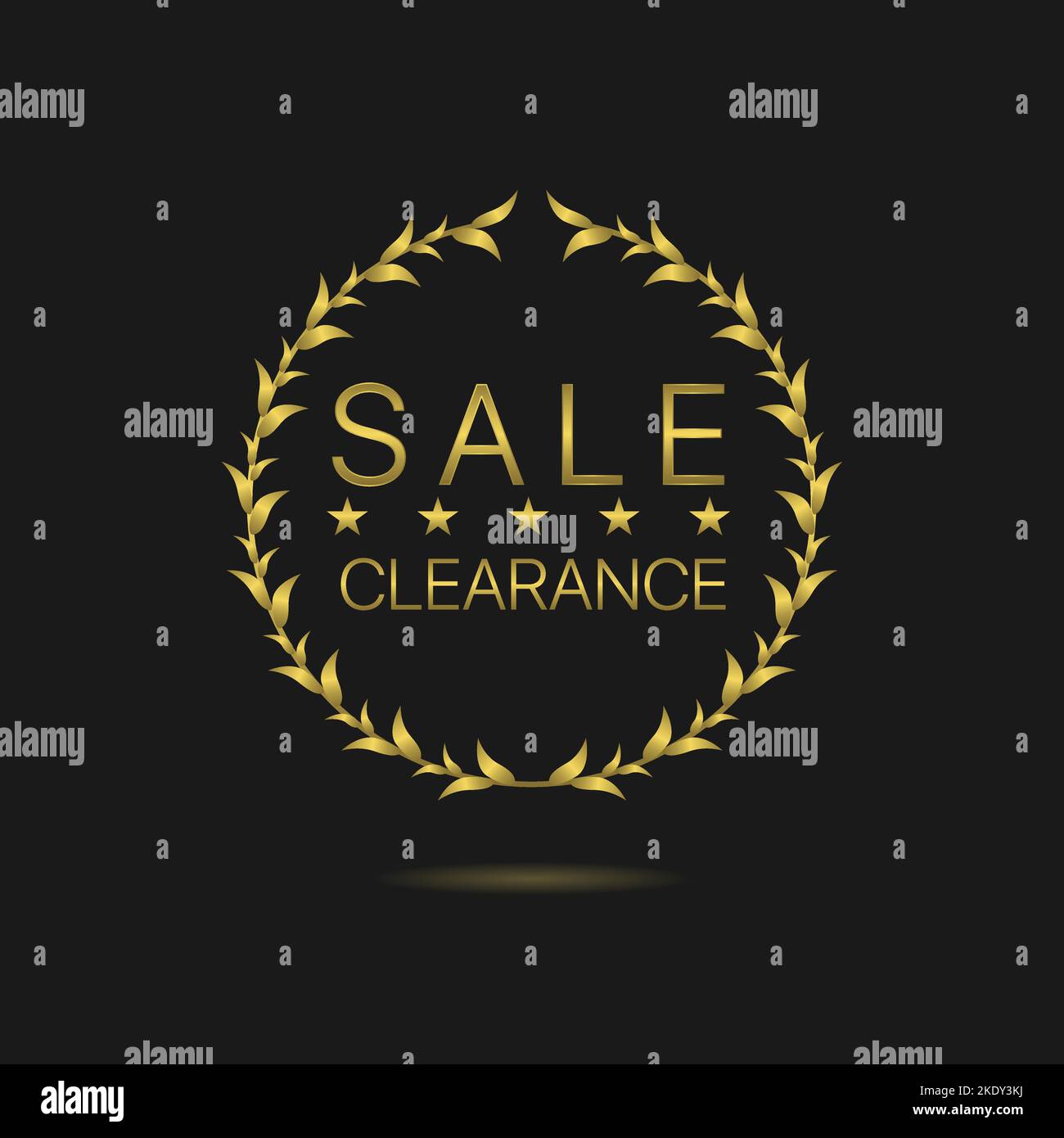 Sale clearance Golden laurel wreath label Stock Vector Image & Art - Alamy