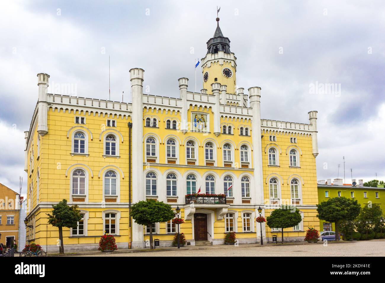 The building of the historic town hall in Wschowa Poland Stock Photo