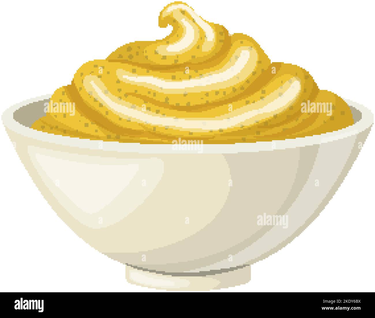 Mustard Bowl Cartoon Vector Illustration Stock Vector Image And Art Alamy 2095