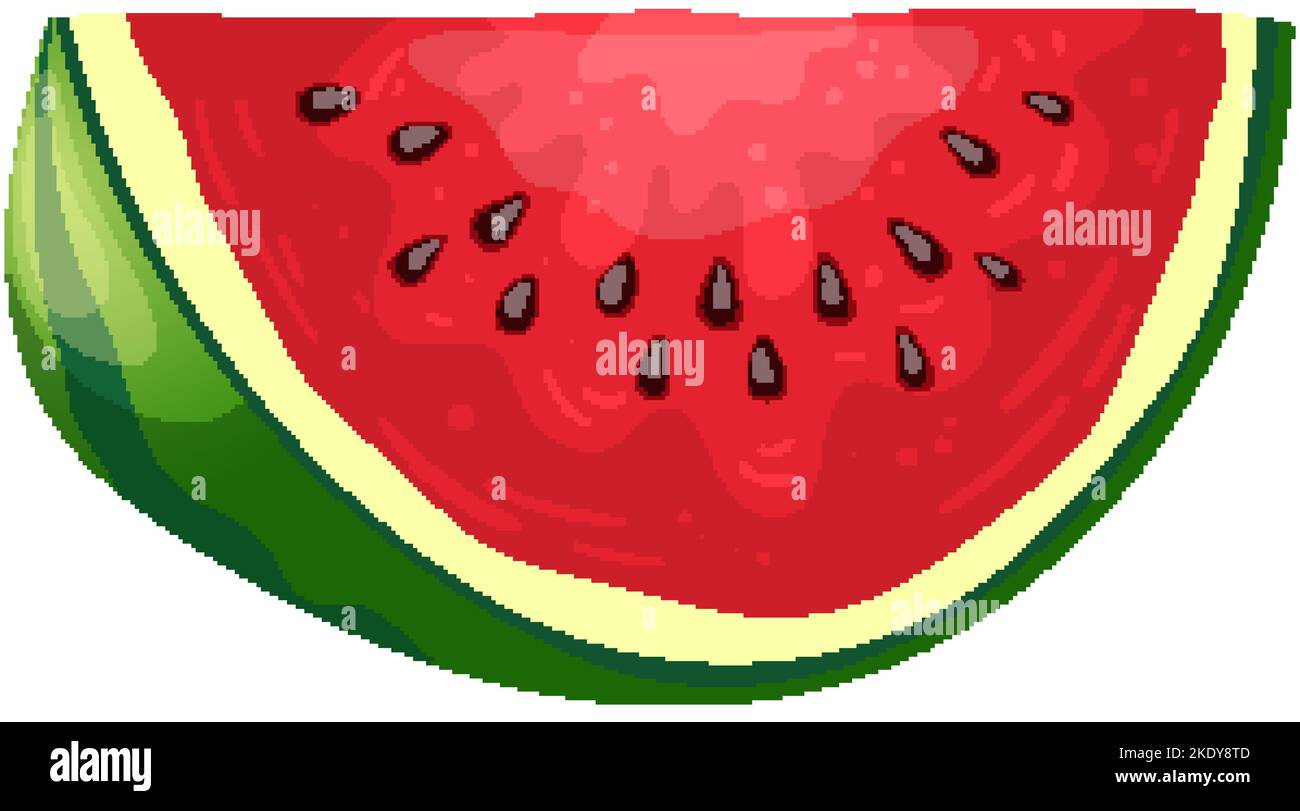 watermelon slice cartoon vector illustration Stock Vector Image & Art