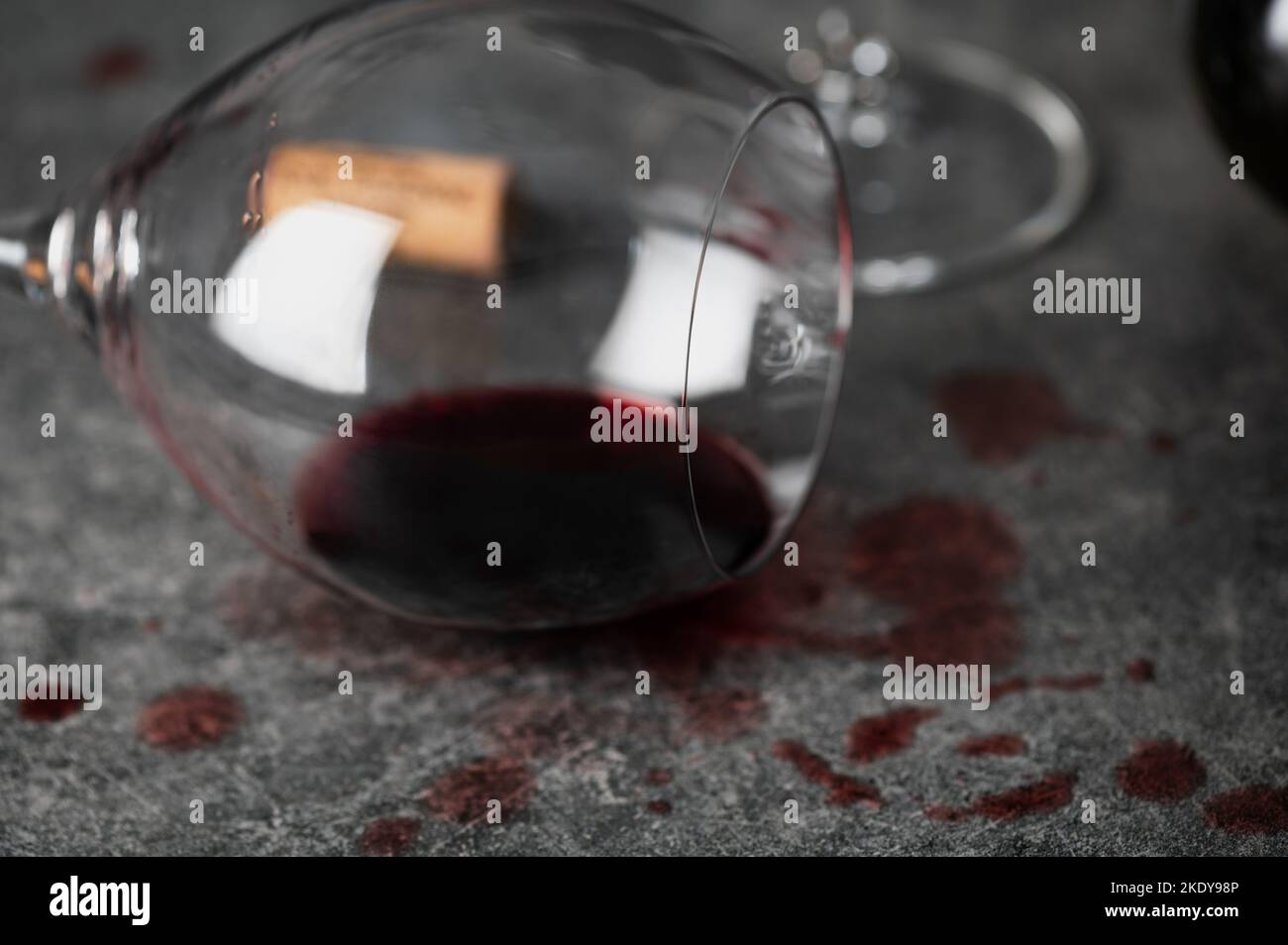 Spilled Red wine Stock Photo