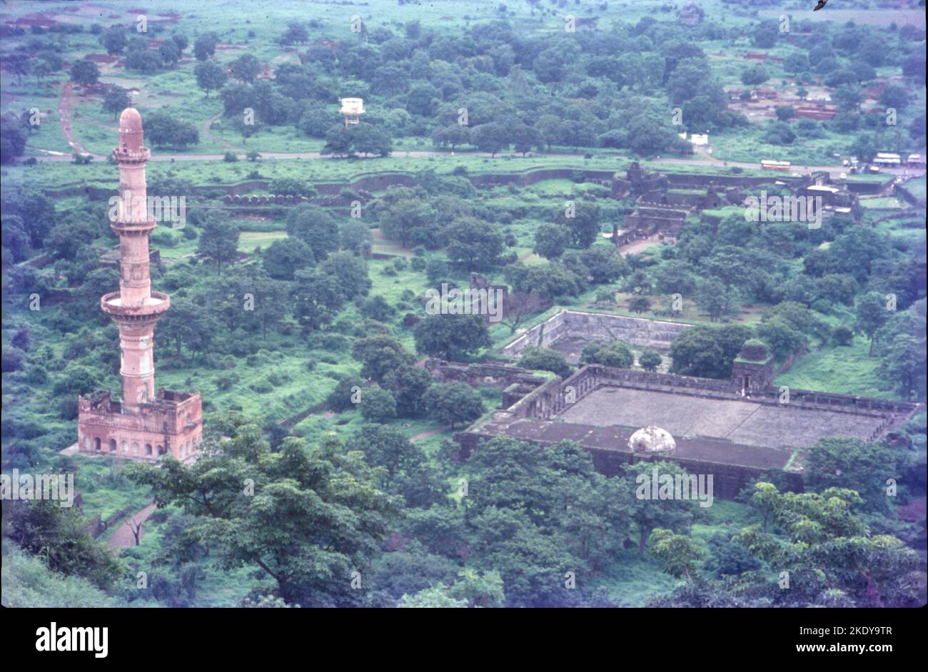 The Chand Minar or the Tower of the Moon is a medieval tower in Daulatabad, India. The tower is located in the state of Maharashtra near the Daulatabad-Deogiri fort complex. It was erected in 1445 C.E by King Ala-ud-din Bahmani to commemorate his capture of the fort. Stock Photo