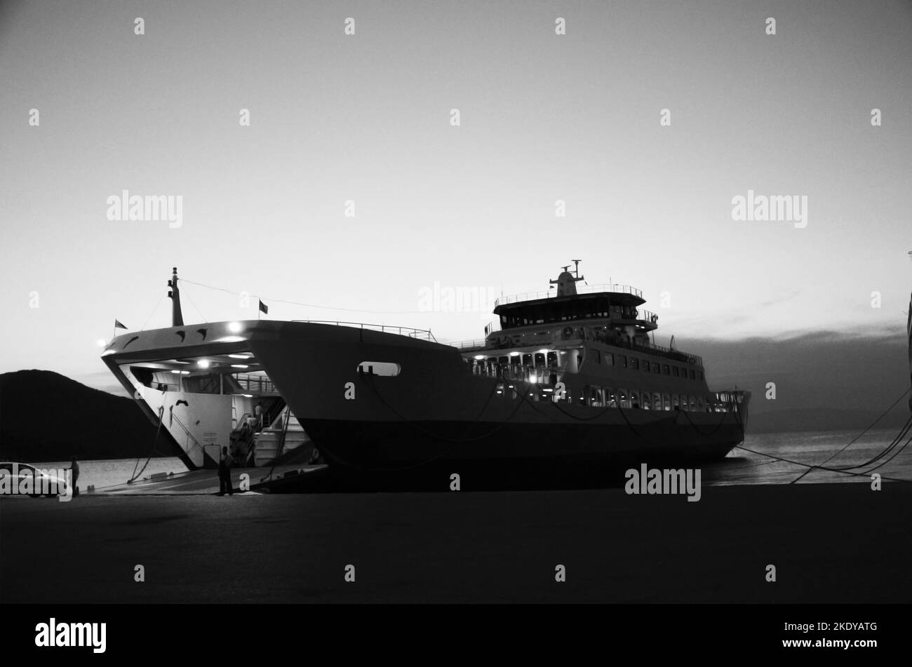 Car ferry boat Black and White Stock Photos & Images - Alamy