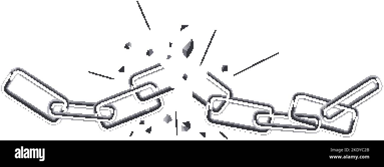 chain broken cartoon vector illustration Stock Vector Image & Art Alamy