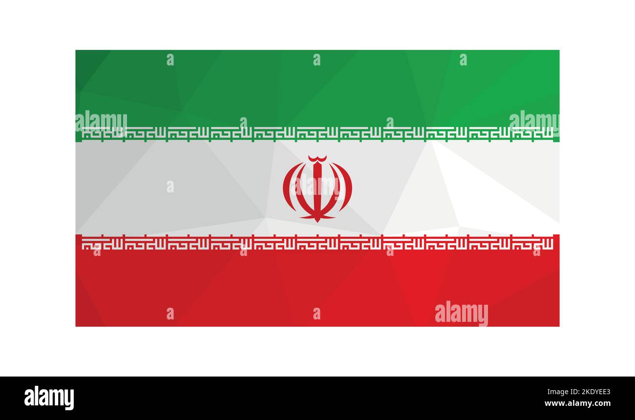 Vector illustration. Official symbol of Islamic Republic of Iran ...