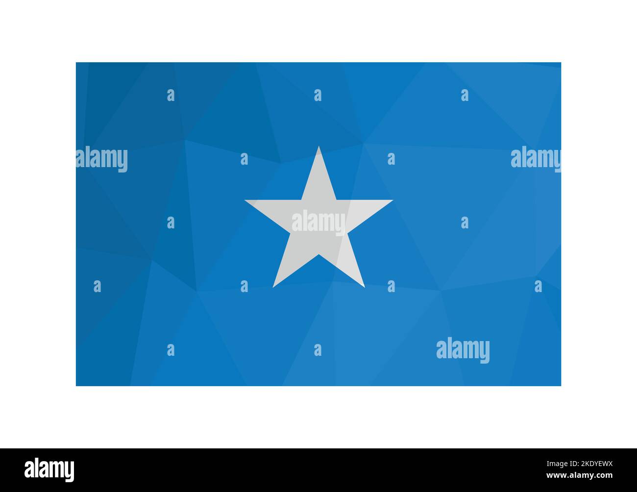 Vector illustration. Official symbol of Solmalia. National flag with