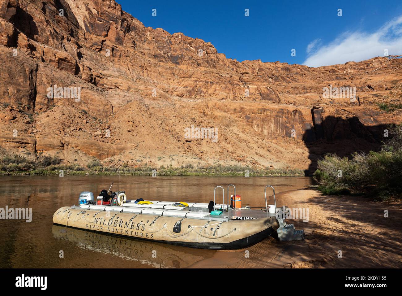 A float boat from Wilderness River Adventures pictured beside the