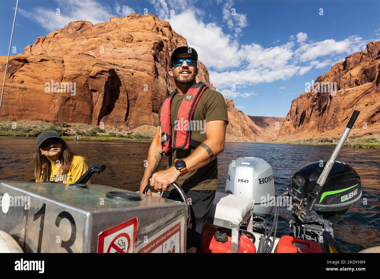 A float boat from Wilderness River Adventures pictured on the Colorado