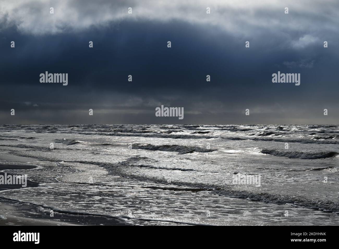 Baltic sea in cold windy day. Stock Photo