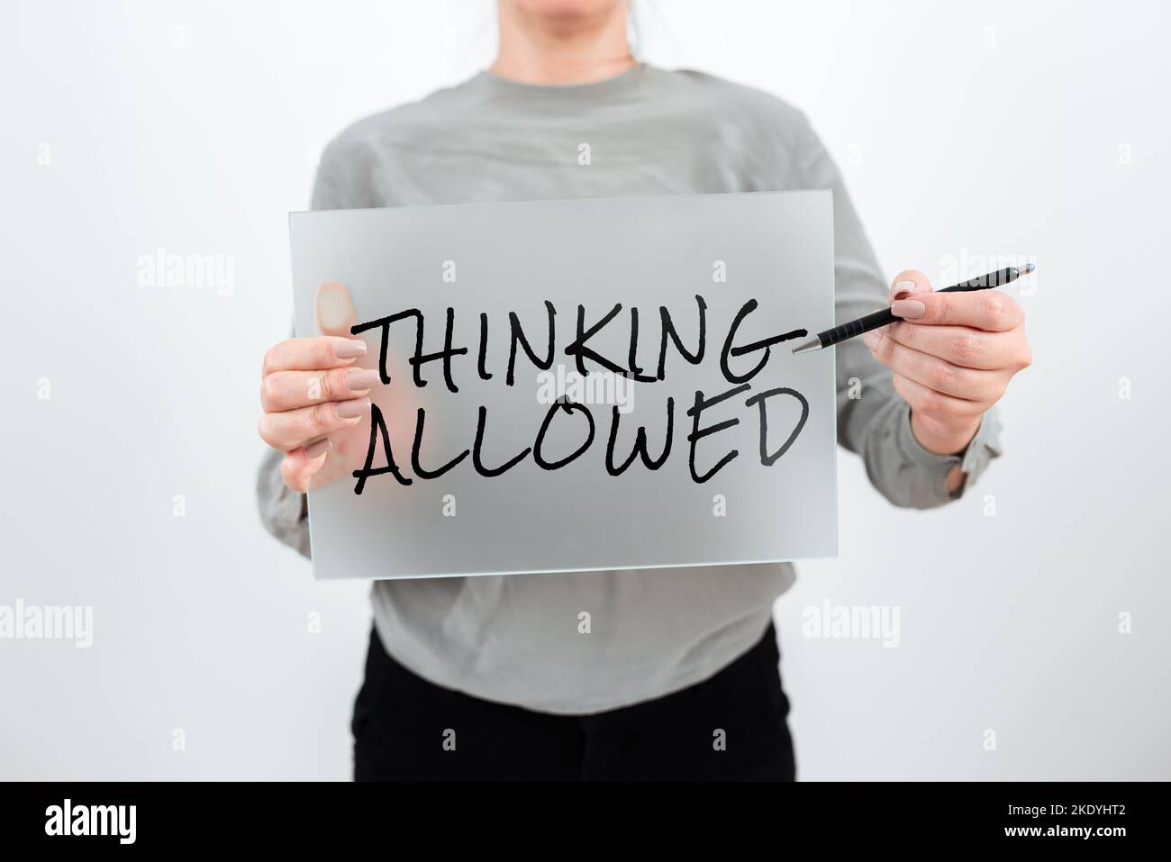 Writing displaying text Thinking Allowed, Internet Concept expressing ...