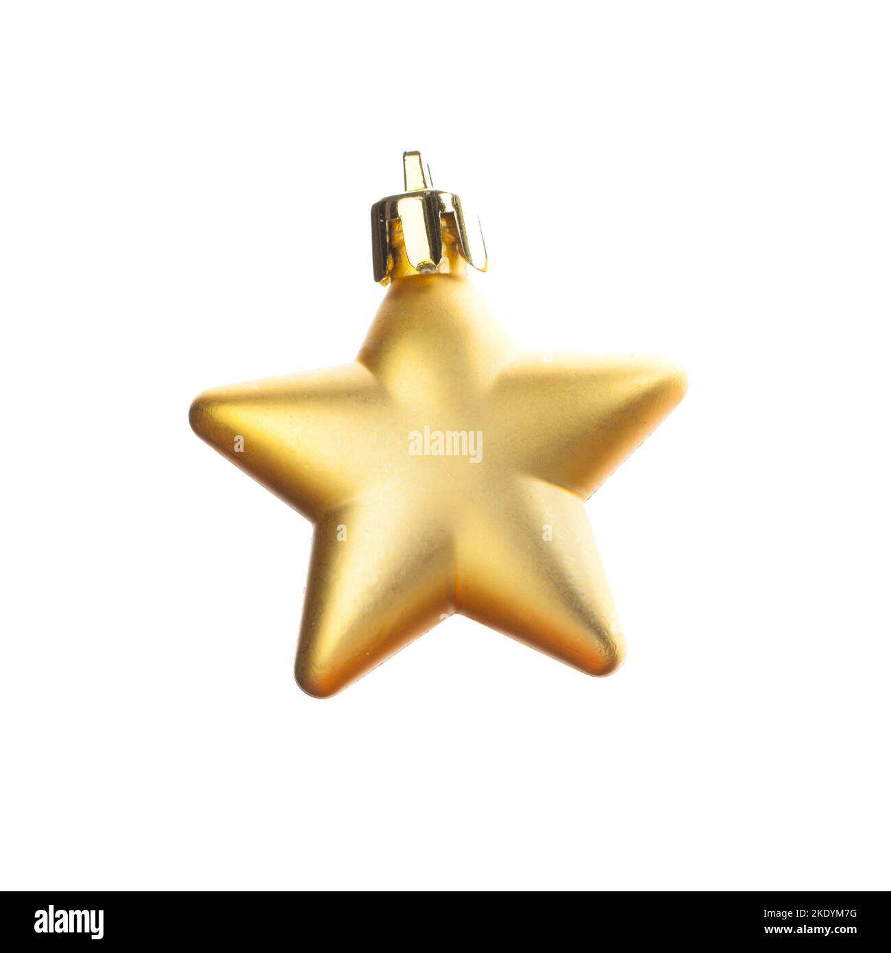 Golden Christmas Star isolated on White Background Stock Photo - Alamy