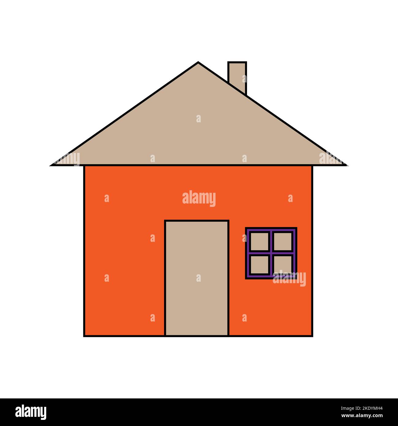 A house clipart on a white background Stock Vector Image & Art - Alamy