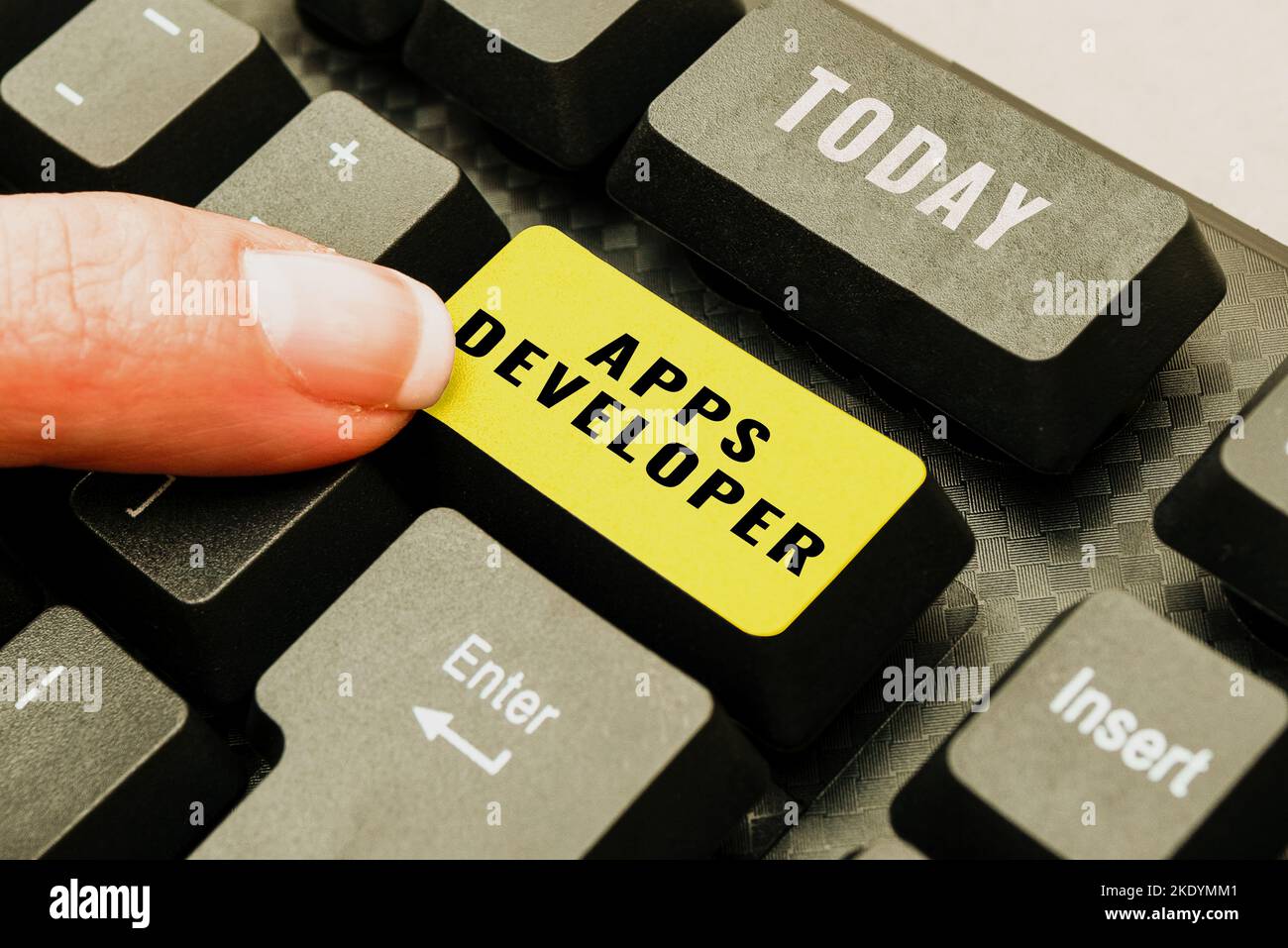 Conceptual display Apps Developer, Business concept Graphic artist Software Programmer and Analyst Experts Stock Photo