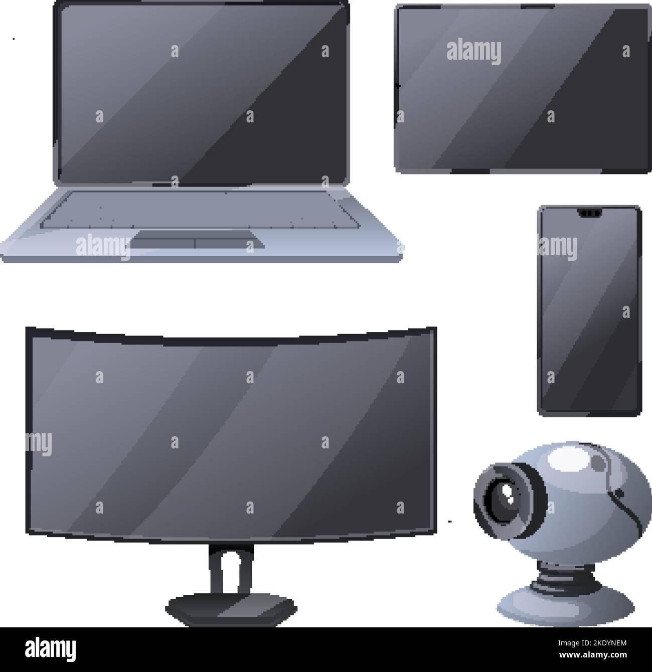 gadget device set cartoon vector illustration Stock Vector Image & Art