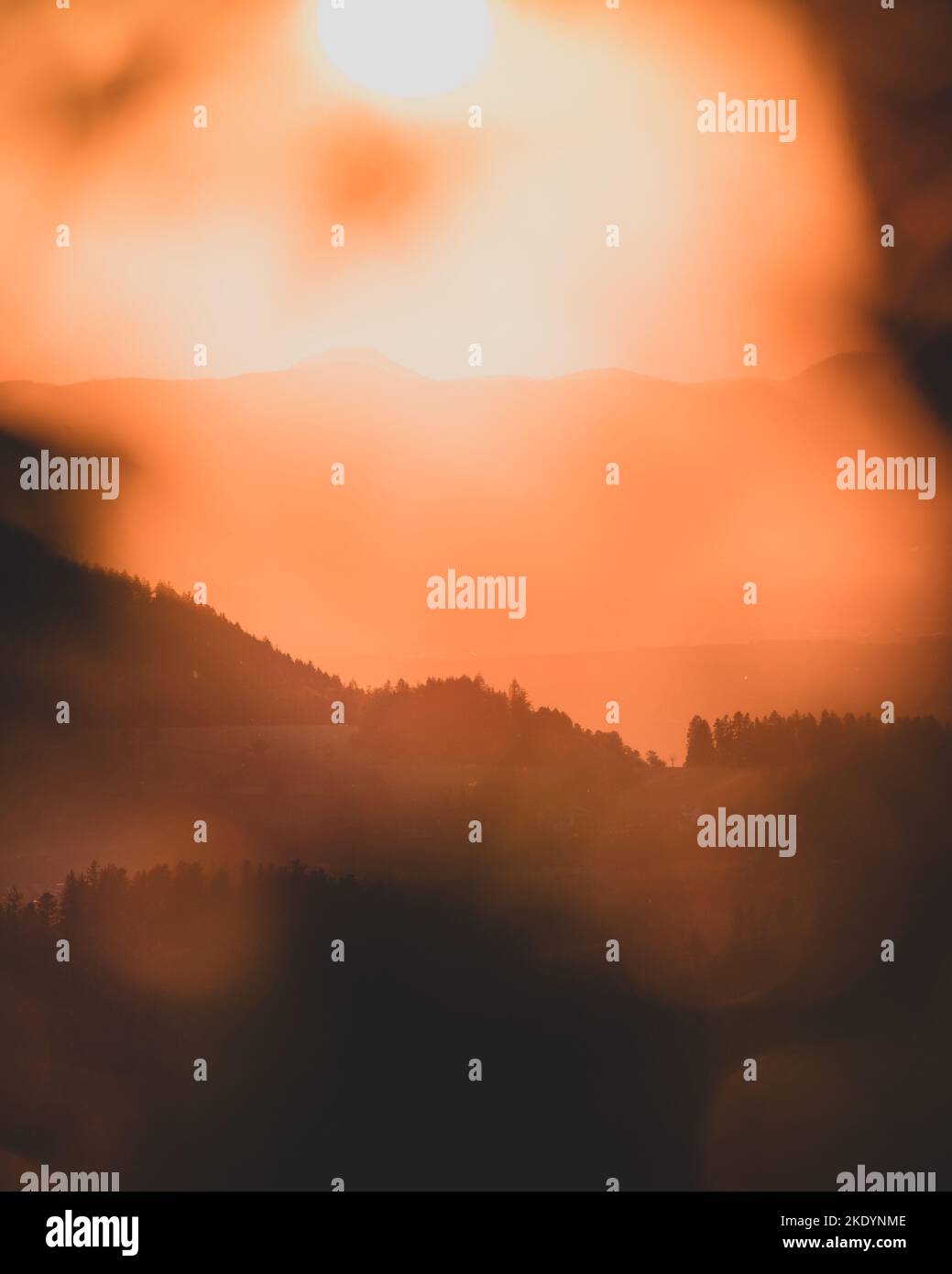 A beautiful sunset over the Black Forest in Germany Stock Photo - Alamy
