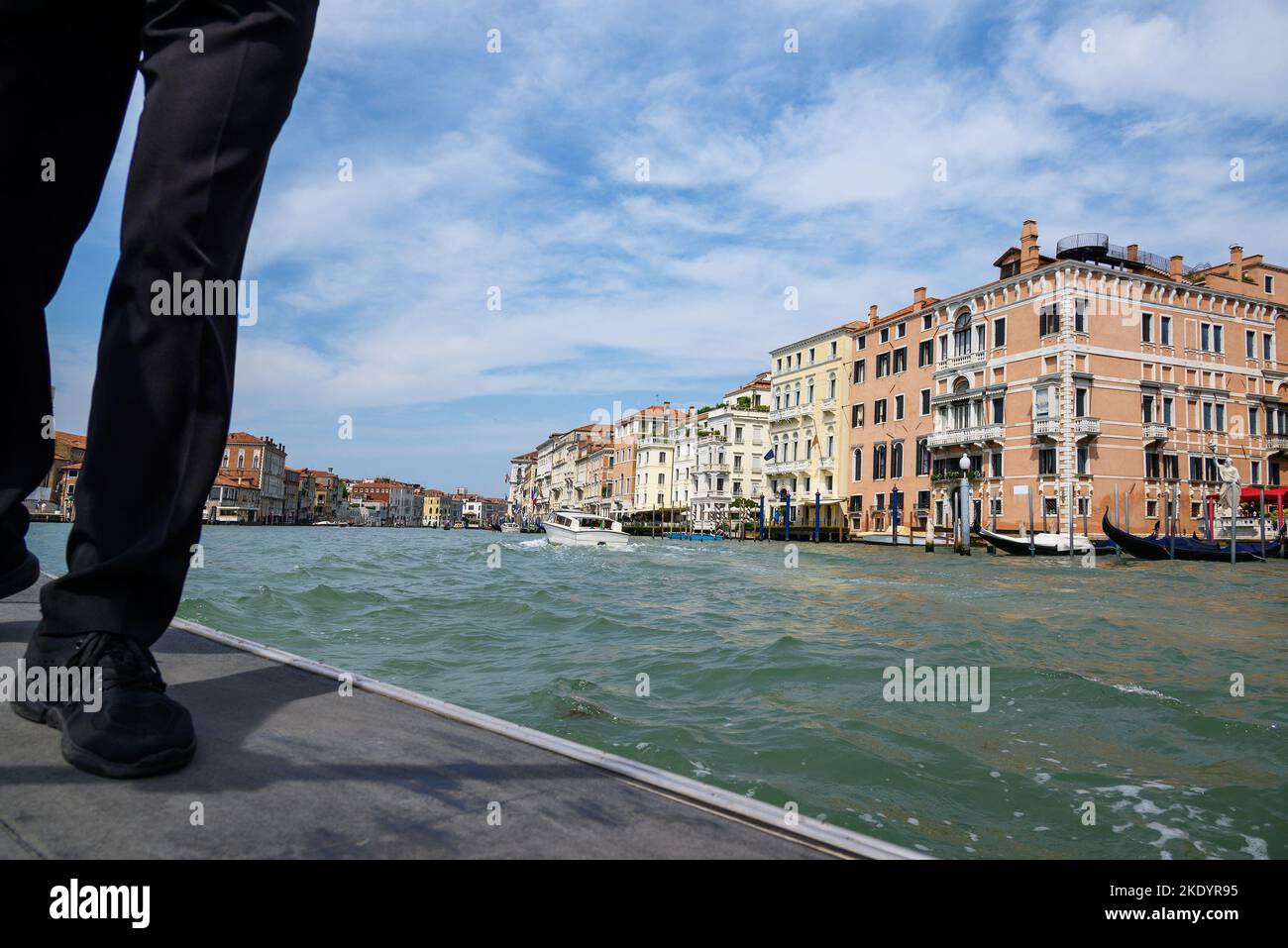 Gondola in Venice Grand canal, Italy Stock Photo - Alamy