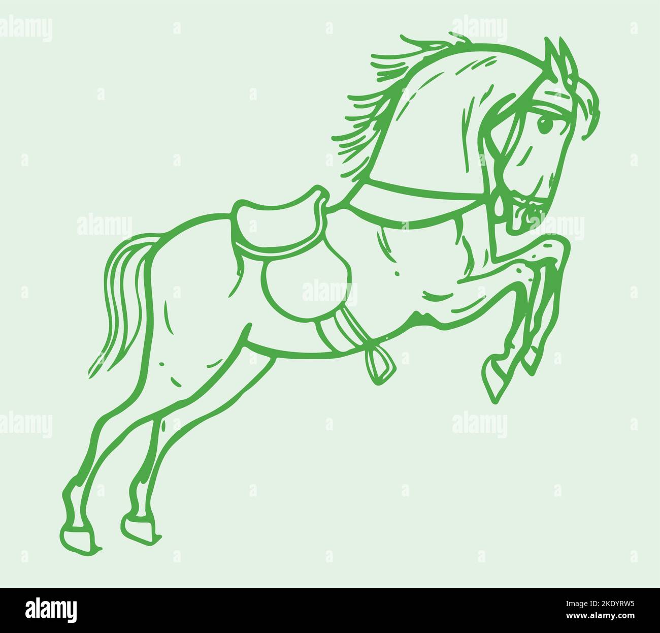 A vector illustration of a beautiful running horse drawing Stock Vector Image & Art Alamy