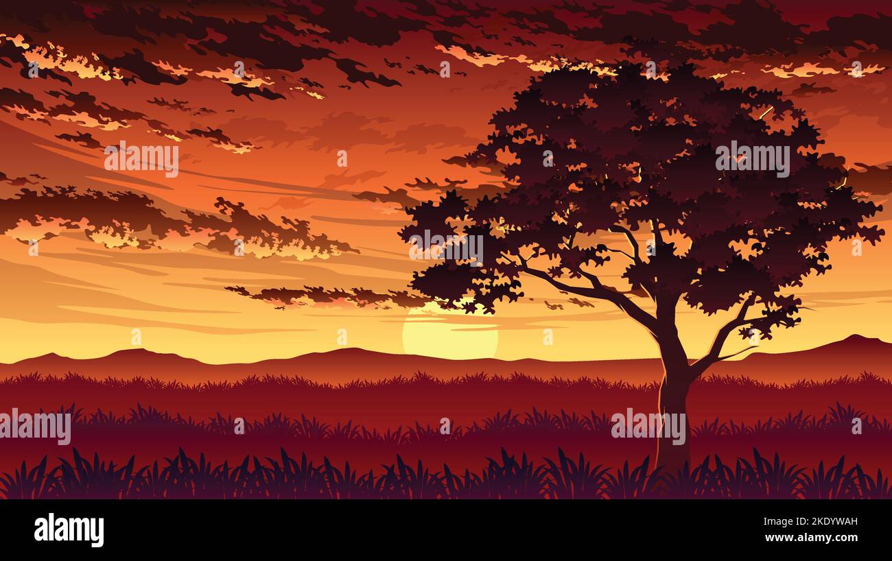 Beautiful sunset sky dramatic clouds Stock Vector Images - Alamy