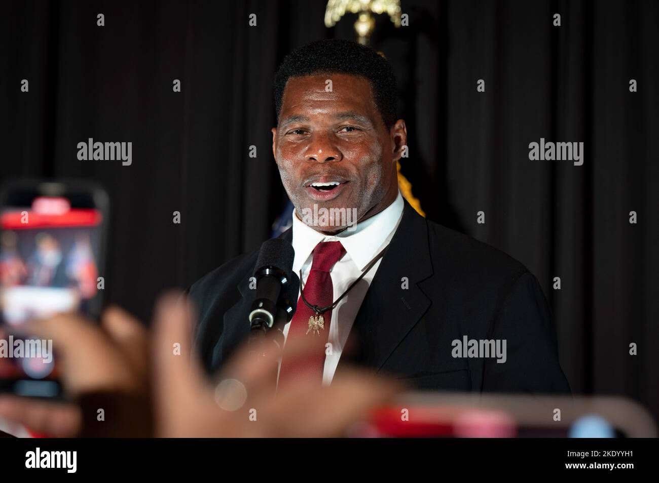 Smyrna, USA. 8th Nov, 2022. Republican candidate HERSCHEL