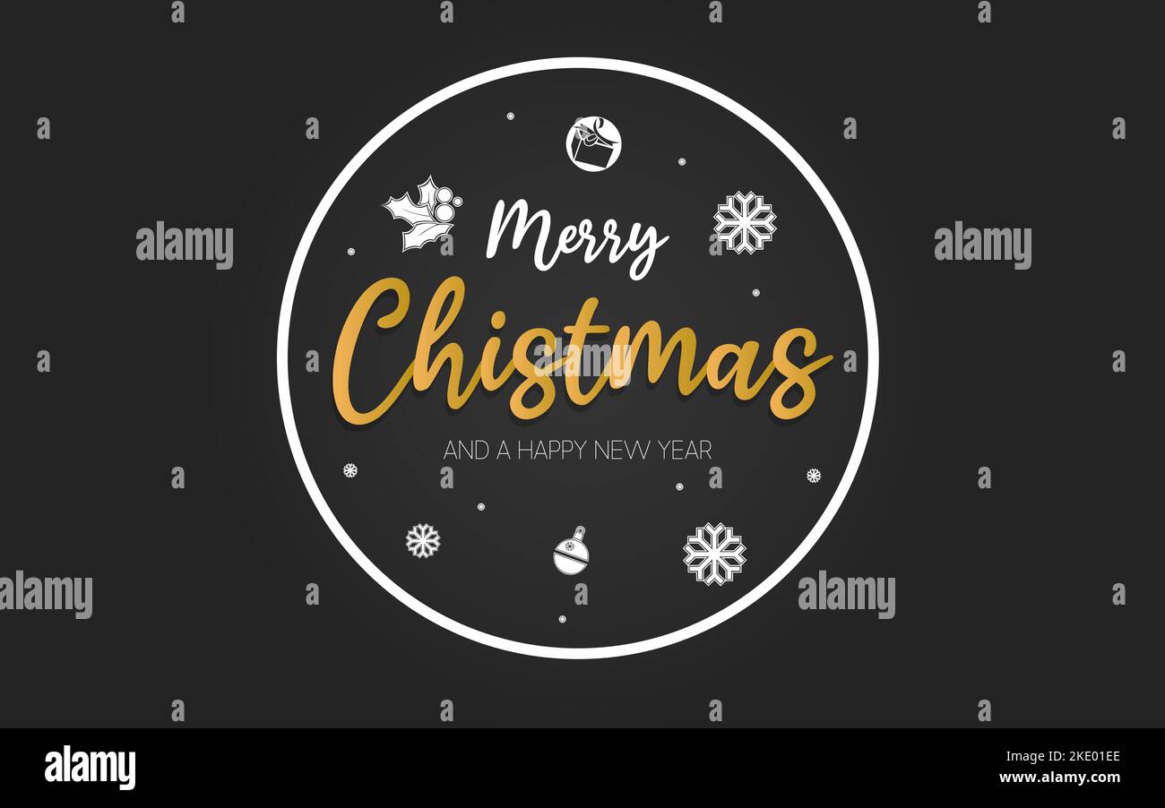 merry christmas new year background vector Stock Vector