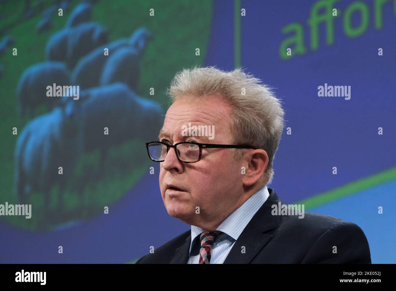 Brussels, Belgium. 09th Nov, 2022. European Commissioner Janusz WOJCIECHOWSKI gives a press conference on ensuring the availability and affordability of fertilisers in Brussels, Belgium on Nov. 9, 2022. Credit: ALEXANDROS MICHAILIDIS/Alamy Live News Stock Photo