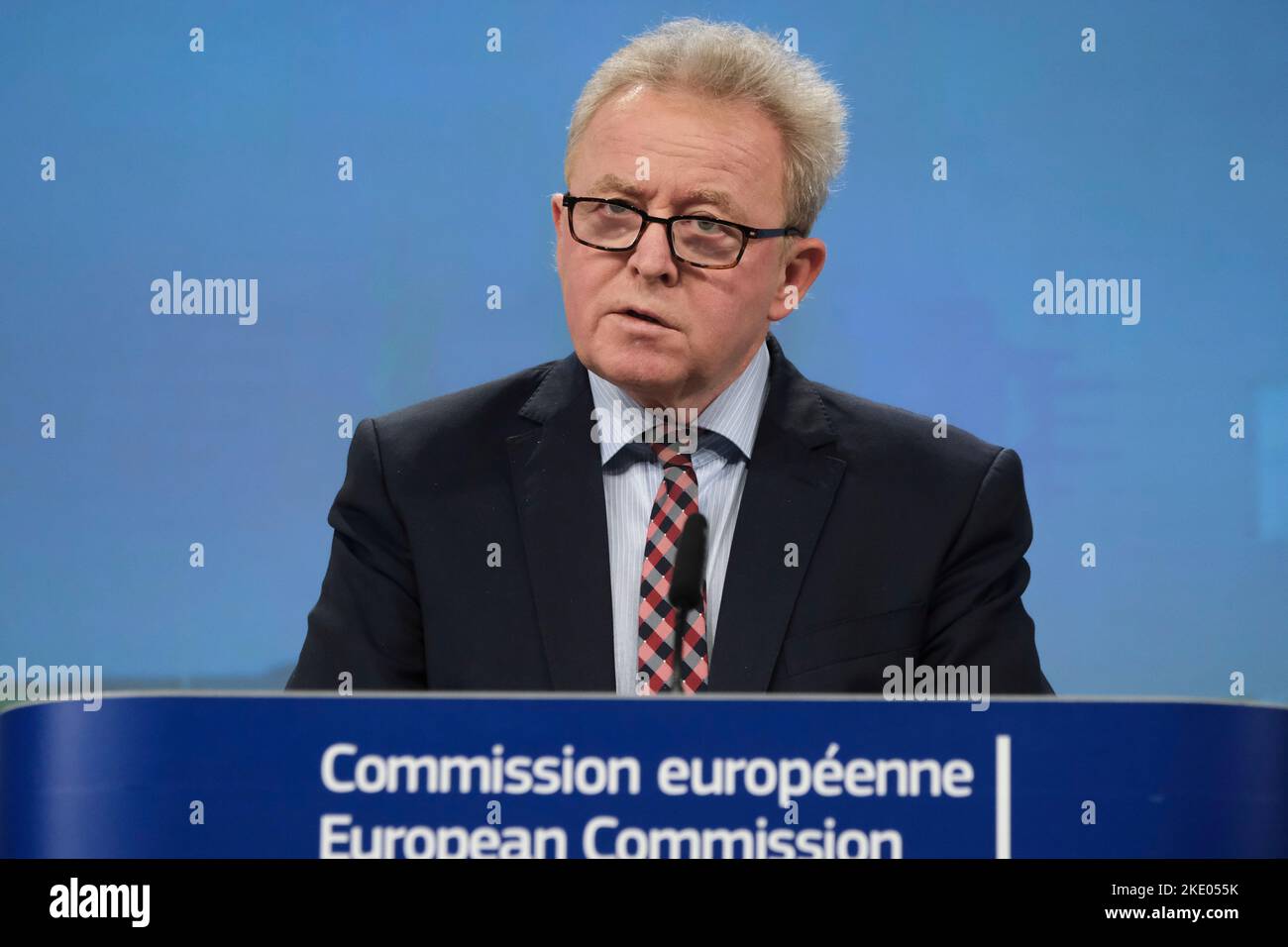 Brussels, Belgium. 09th Nov, 2022. European Commissioner Janusz WOJCIECHOWSKI gives a press conference on ensuring the availability and affordability of fertilisers in Brussels, Belgium on Nov. 9, 2022. Credit: ALEXANDROS MICHAILIDIS/Alamy Live News Stock Photo