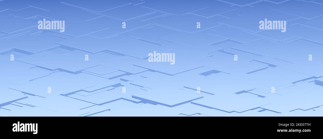 3D illustration of abstract cube background with random sized cubes or ...