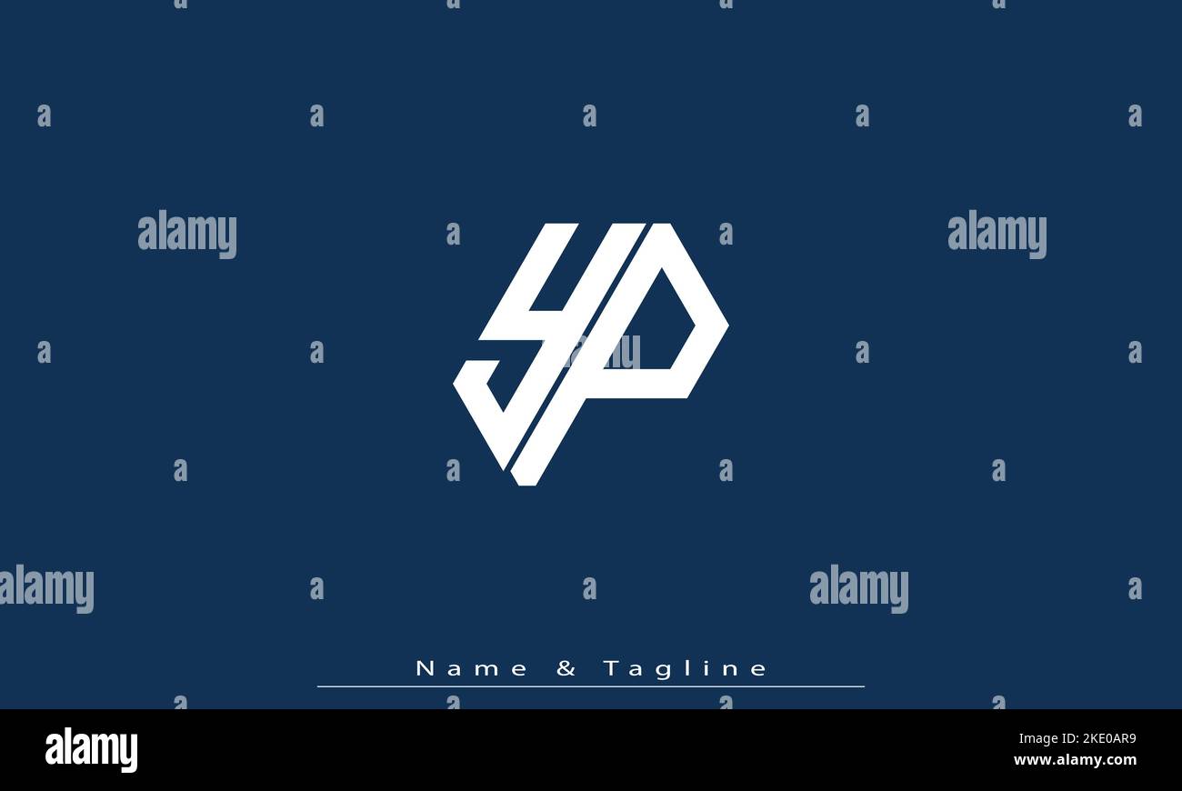 Alphabet letters Initials Monogram logo YP , PY Stock Vector