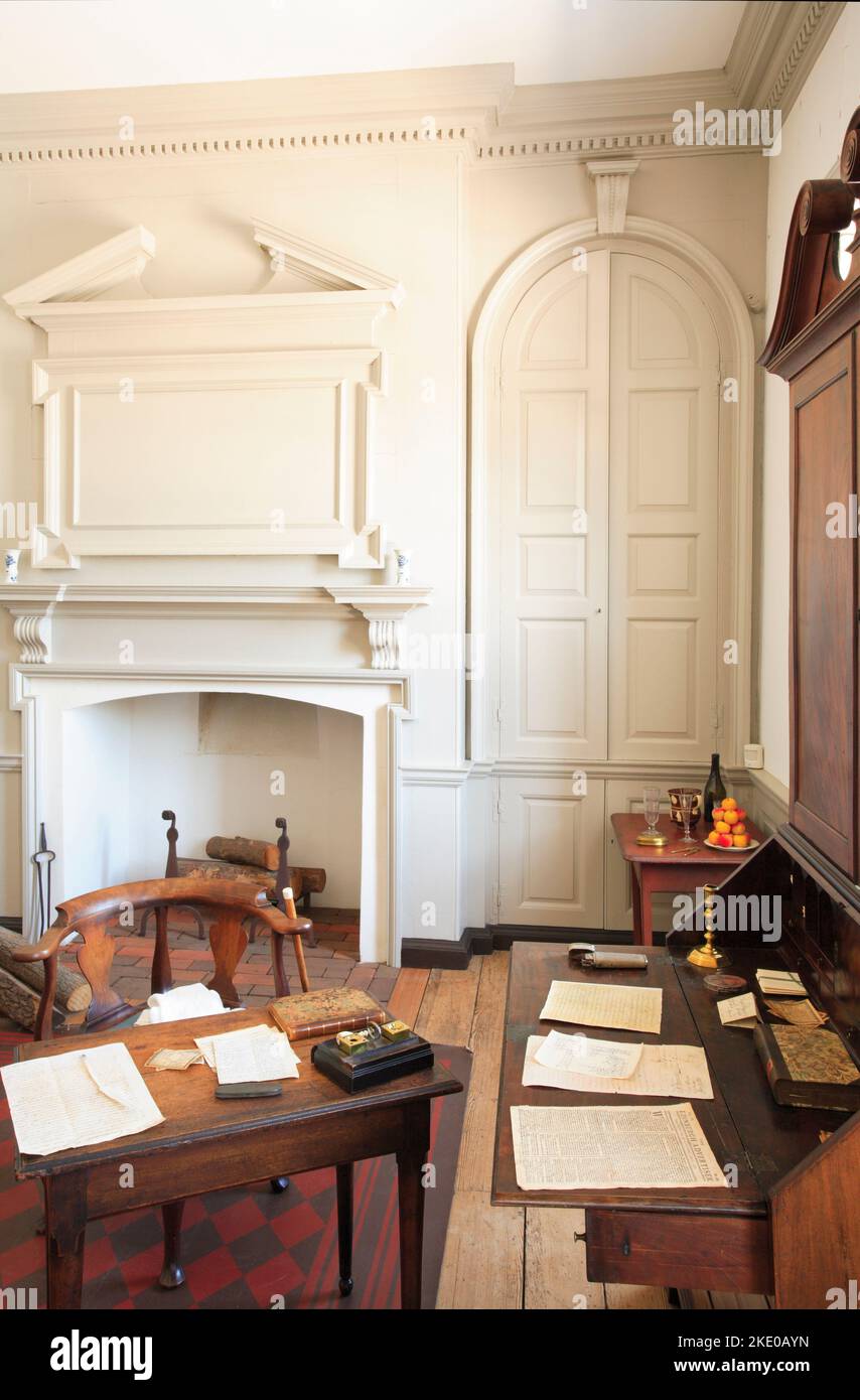 Mason's Desk, Study, Gunston Hall, Fairfax County, Virginia, USA