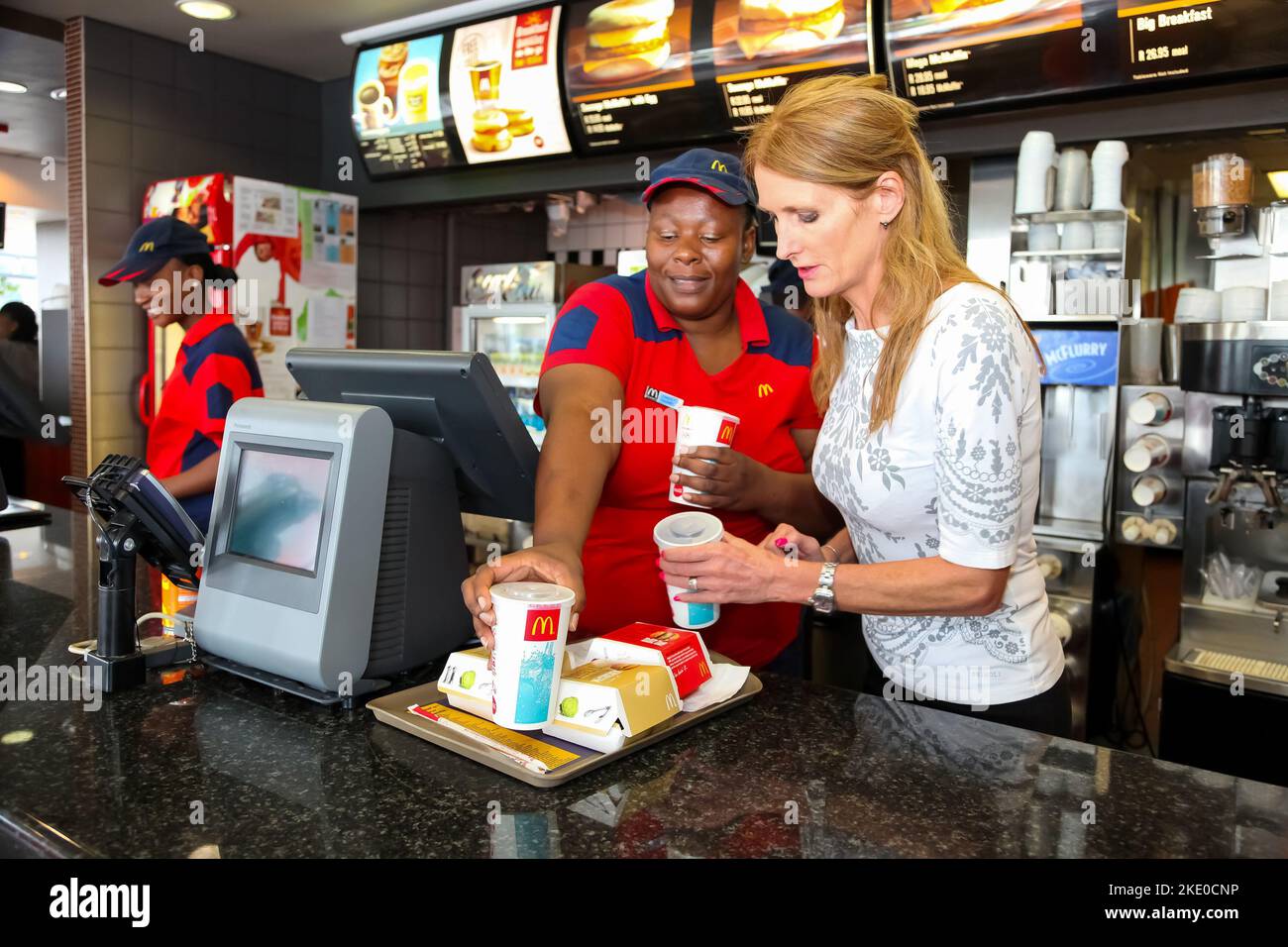 The owner of the McDonald's franchise working in the restaurant for a