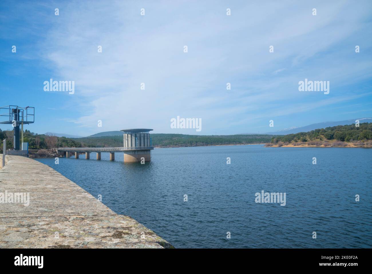 Puentes Viejas reservoir, Madrid province, Spain. Stock Photo