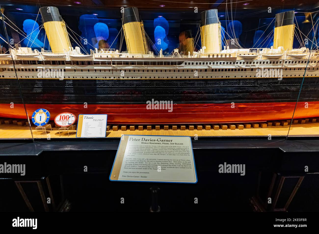 Missouri, OCT 29 2022 Interior view of the TITANIC Museum Attraction