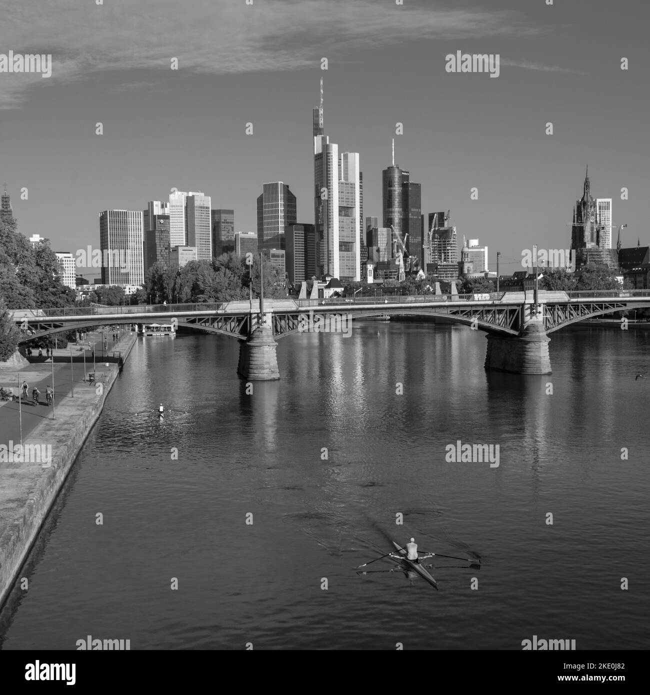 Downtown frankfurt am main Black and White Stock Photos & Images - Alamy
