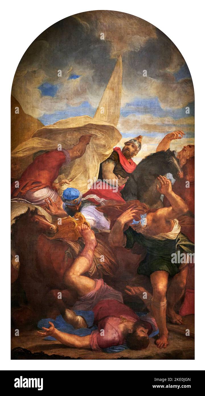 Conversione di San Paolo   - olio su tela - Giovanni Battista Zelotti  - XVI secolo  - Vicenza, Museo Diocesano Stock Photo