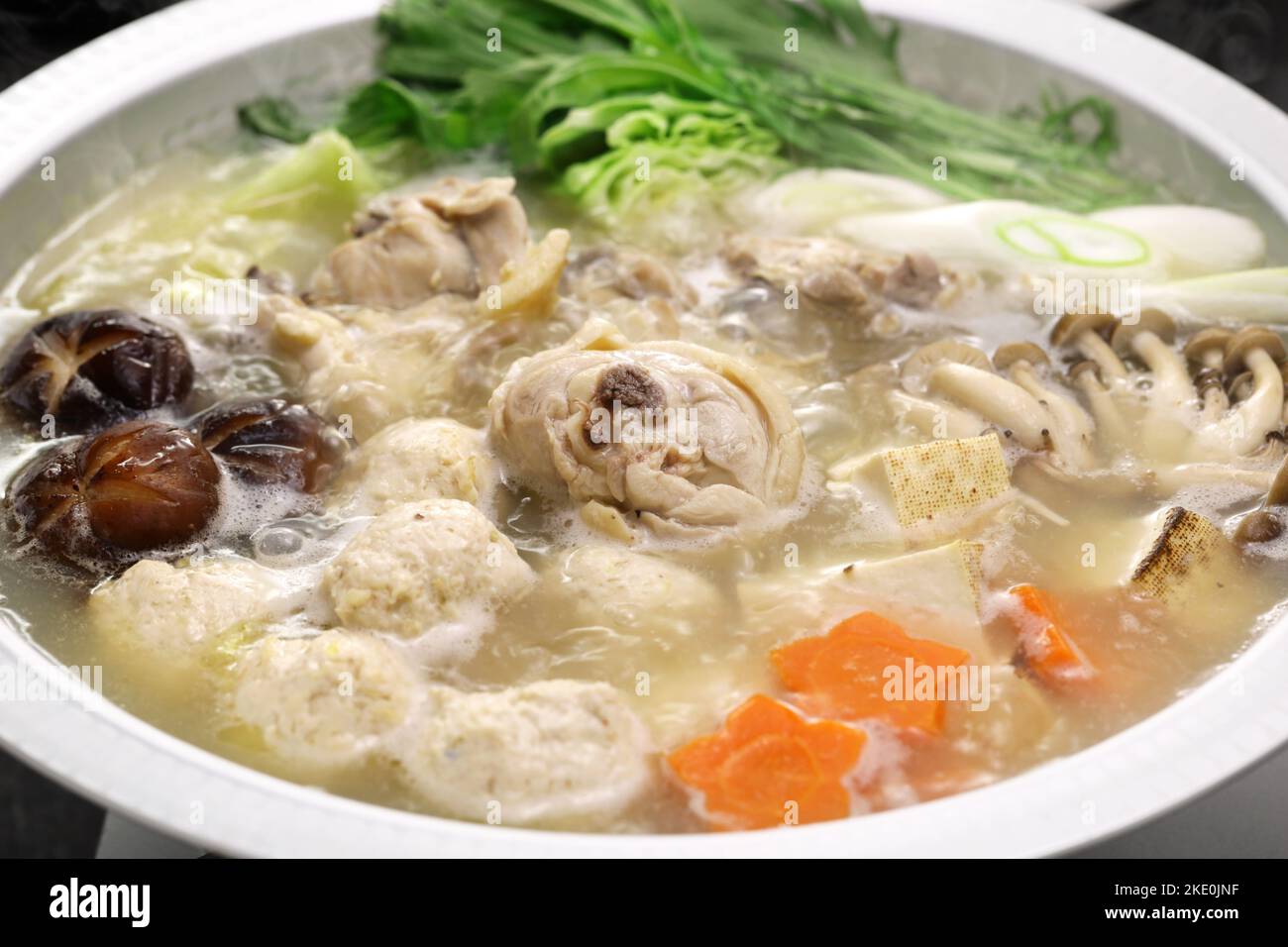 Mizutaki, Japanese Hakata style chicken hot pot Stock Photo Alamy