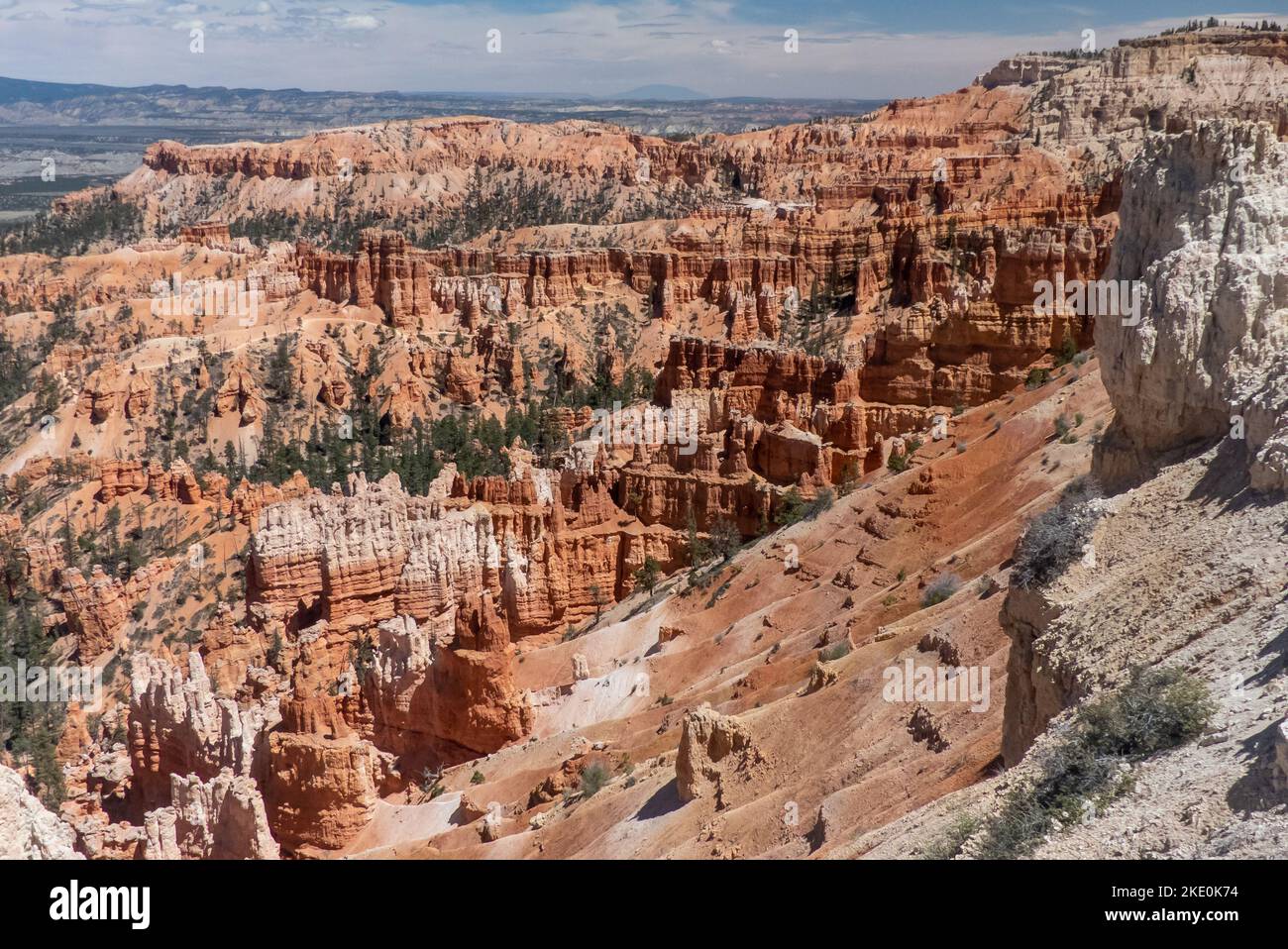 Bryce Canyon NP in Utah: the canyon from the Rim Trail between Inspiration Point and Sunset Point. Stock Photo