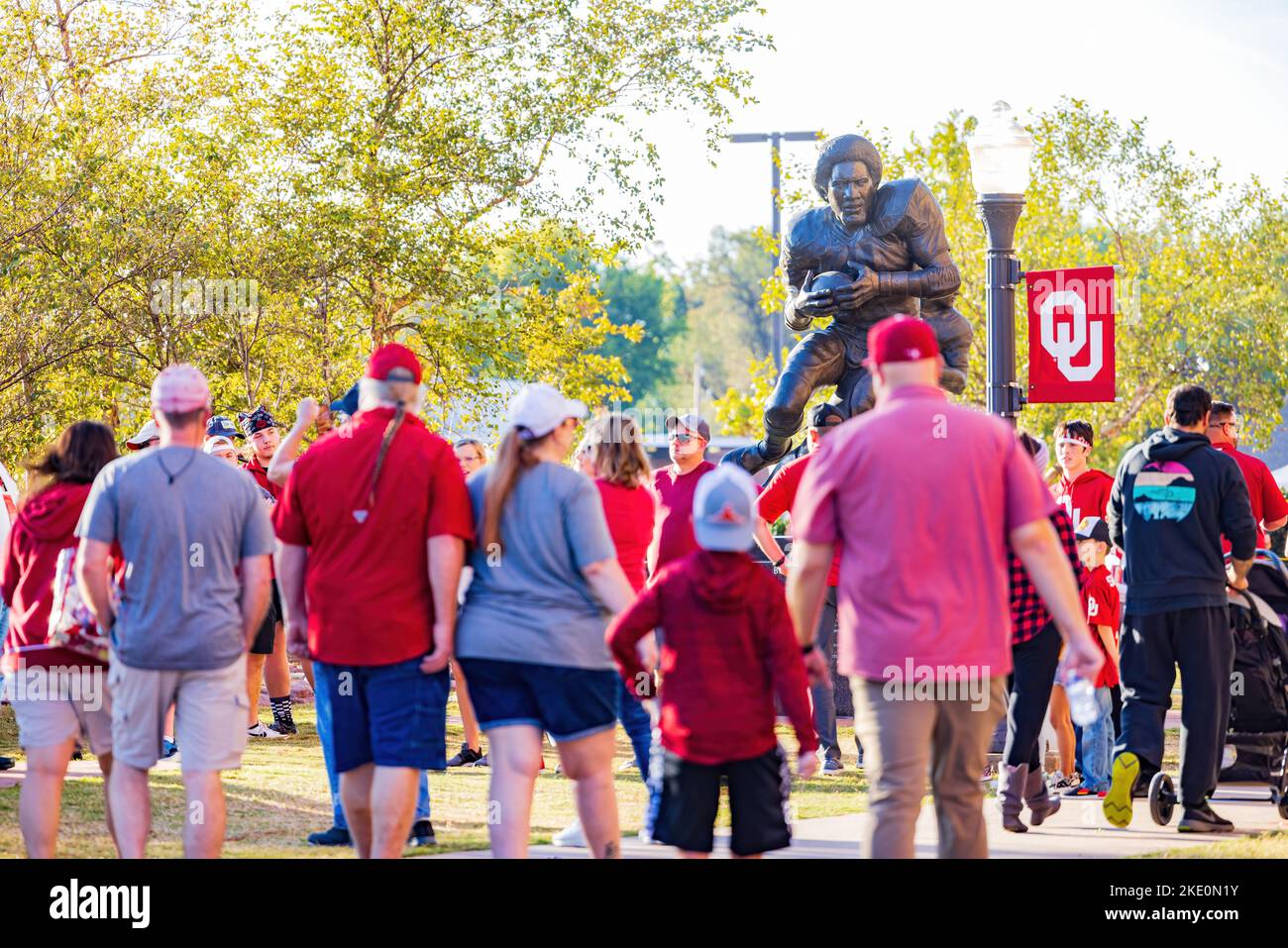 Oklahoma, OCT 15 2022 Many visitor join the parade Stock