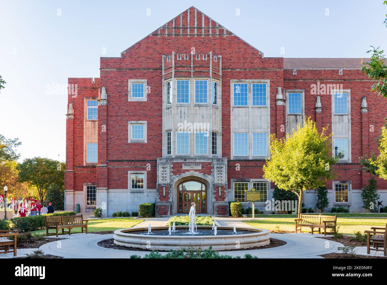 Oklahoma, OCT 15 2022 Sunny view of the campus of OU during