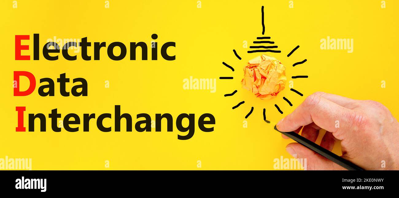 EDI electronic data interchange symbol. Concept words EDI electronic ...