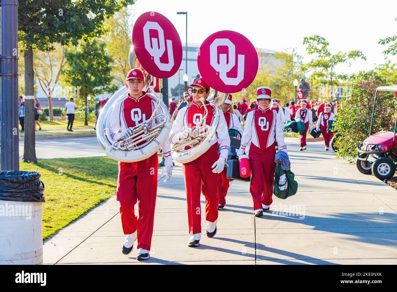 Oklahoma, OCT 15 2022 Many visitor join the parade Stock