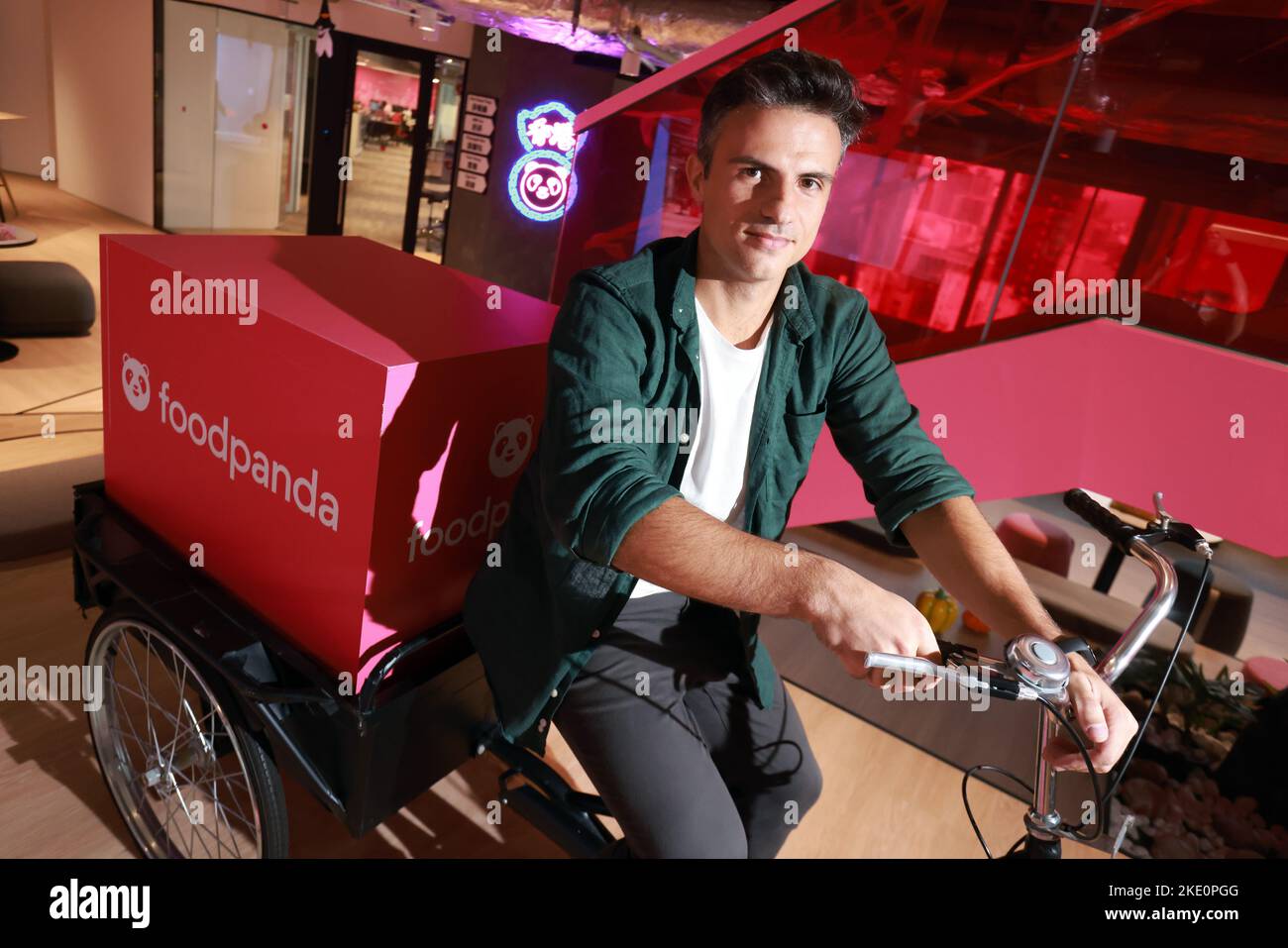 Pedro Dias, Operation Director of Foodpanda Hong Kong, poses for