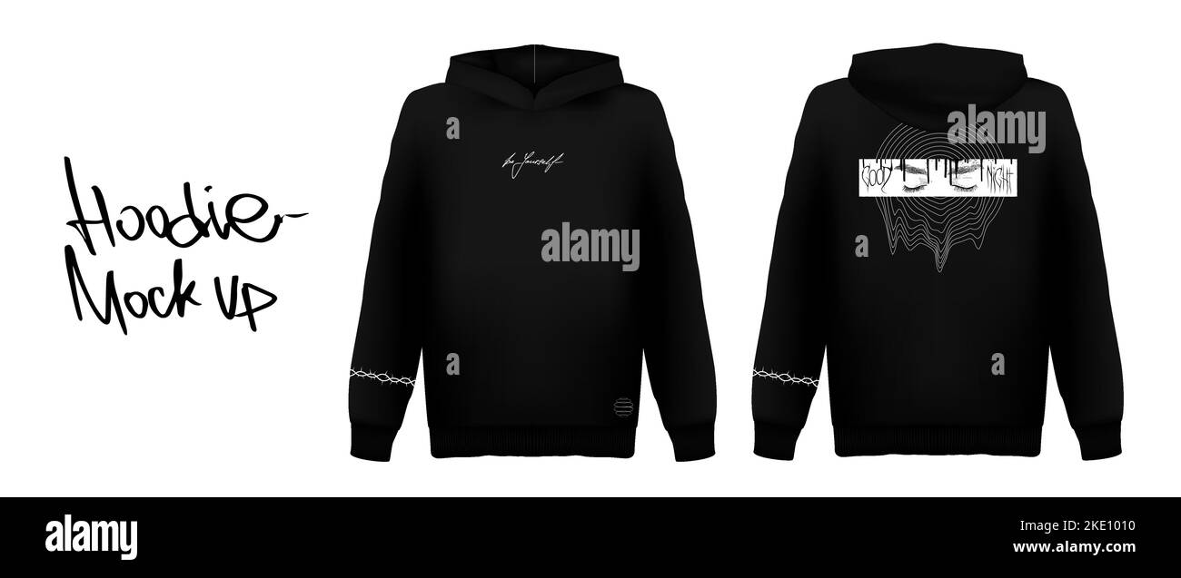 Print design for hoodie, t-shirt, merch, apparel Stock Vector
