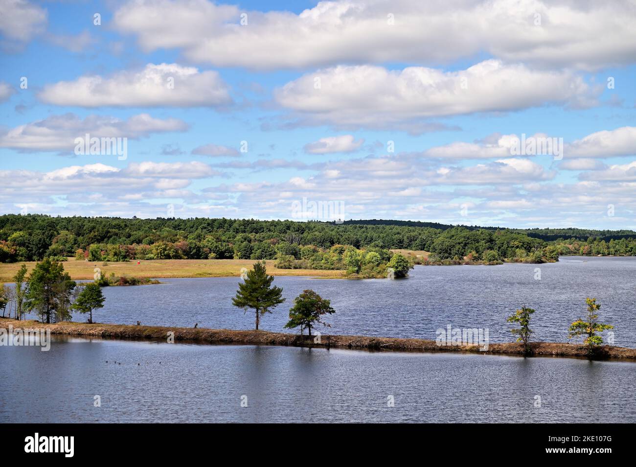Thompson, Connecticut, USA. West Thompson Lake, formed by the presence