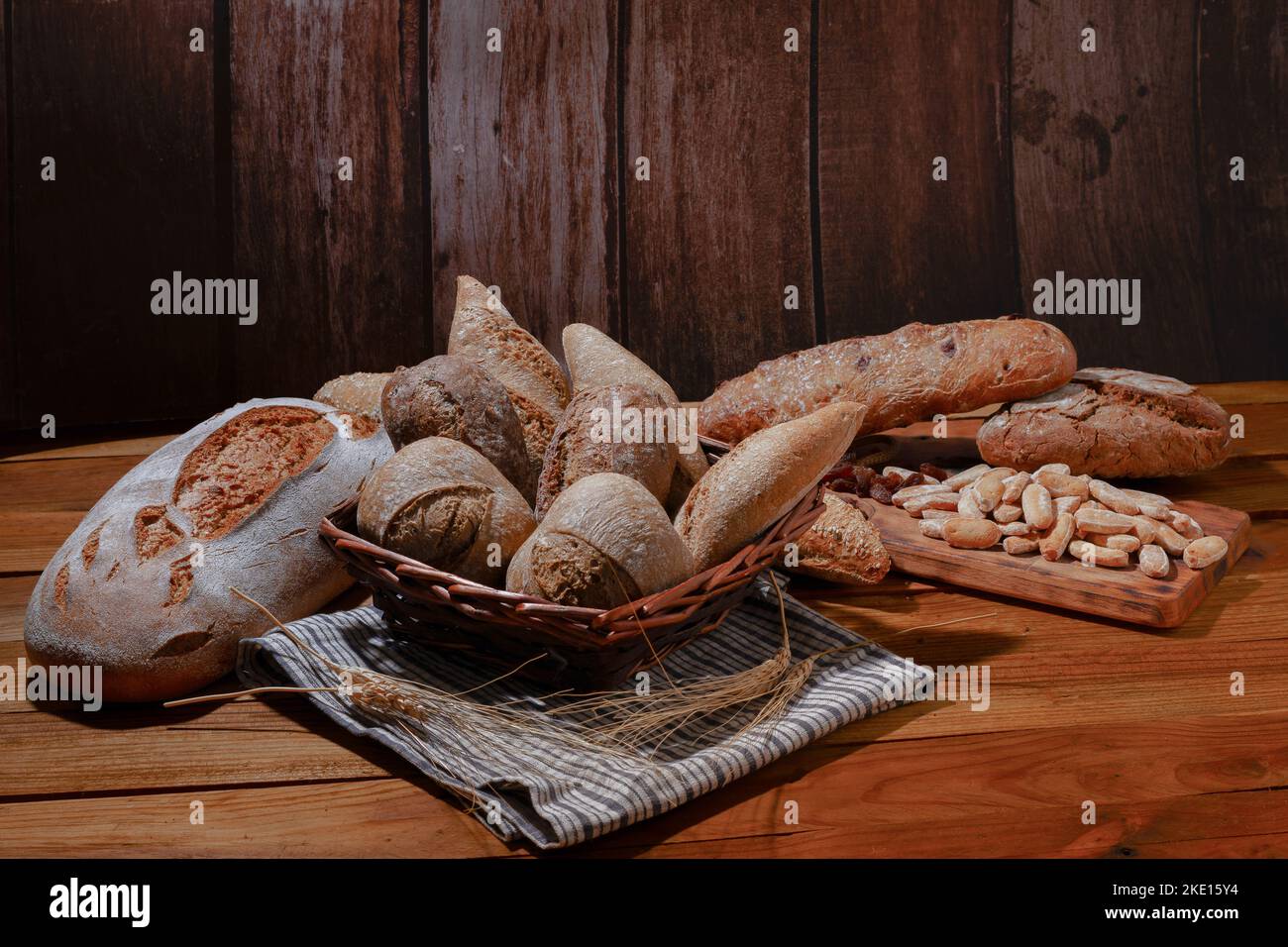 various types of artisan breads made with sourdough Stock Photo Alamy