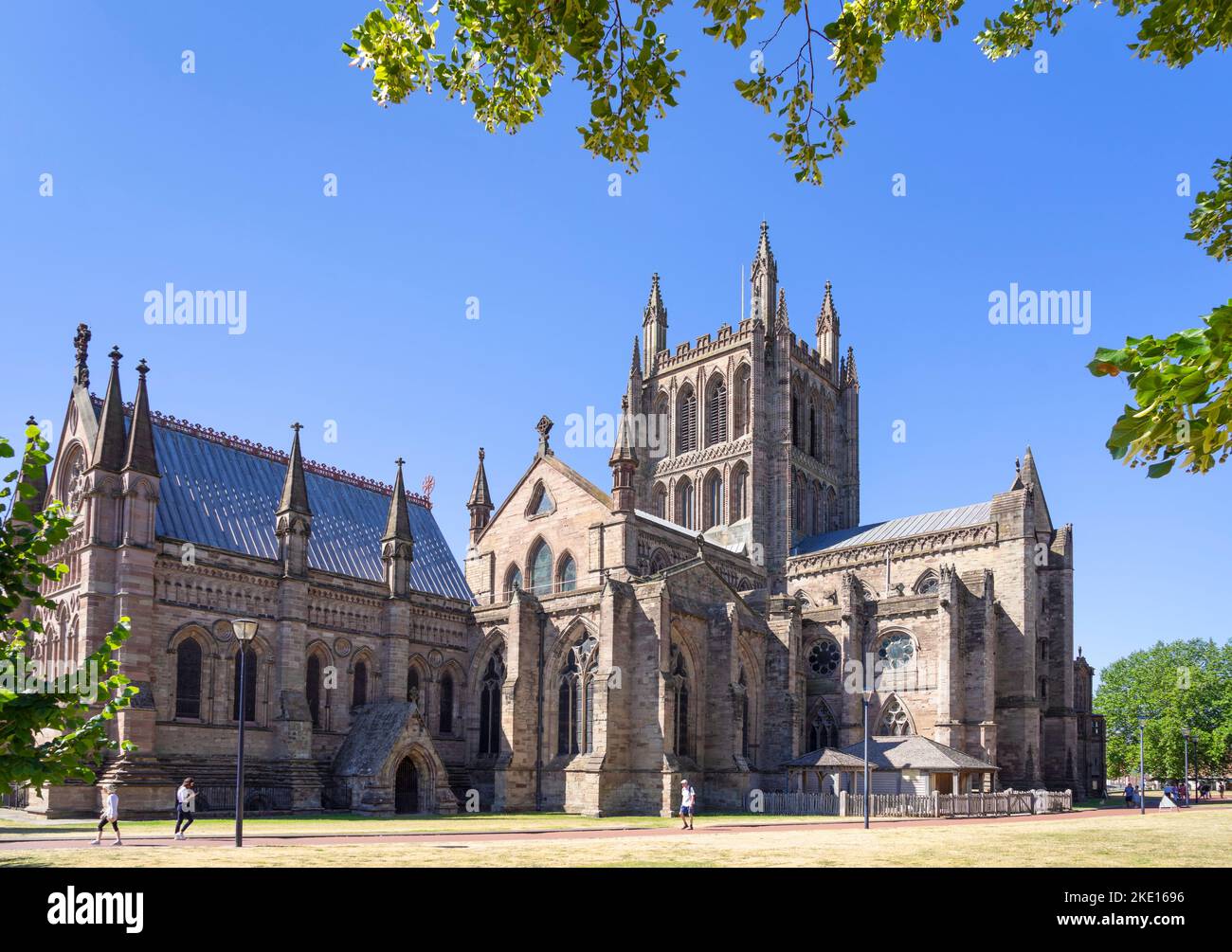 Hereford Cathedral Hereford Cathedral of Saint Mary the Virgin and Saint Ethelbert the King Hereford Herefordshire England UK GB Europe Stock Photo