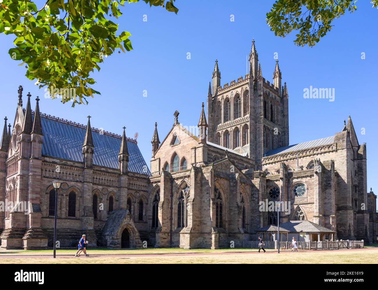 Hereford Cathedral Hereford or the Cathedral of Saint Mary the Virgin and Saint Ethelbert the King Hereford Herefordshire England UK GB Europe Stock Photo