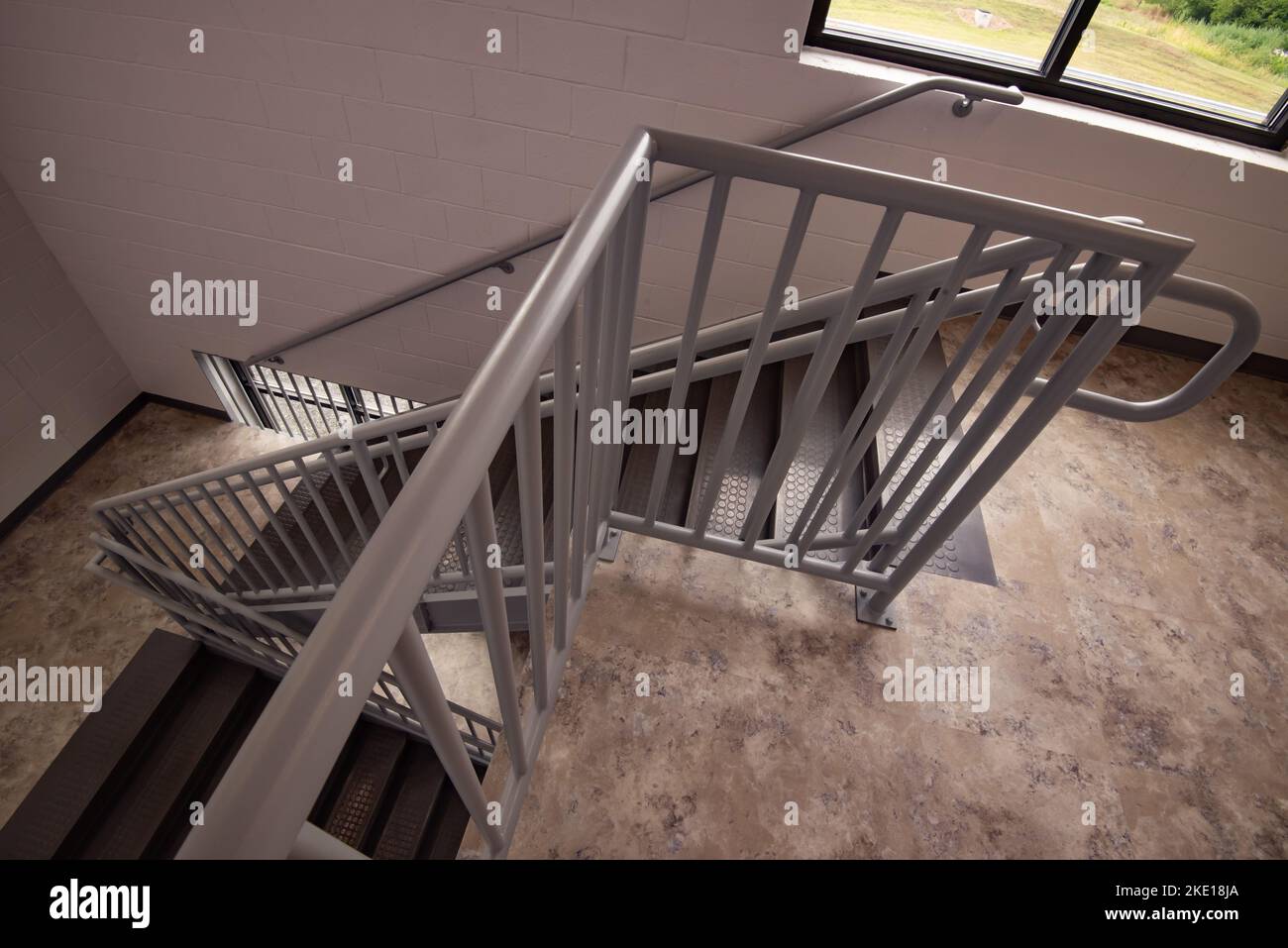 Architectural installation of customized railings, bannisters Stock ...