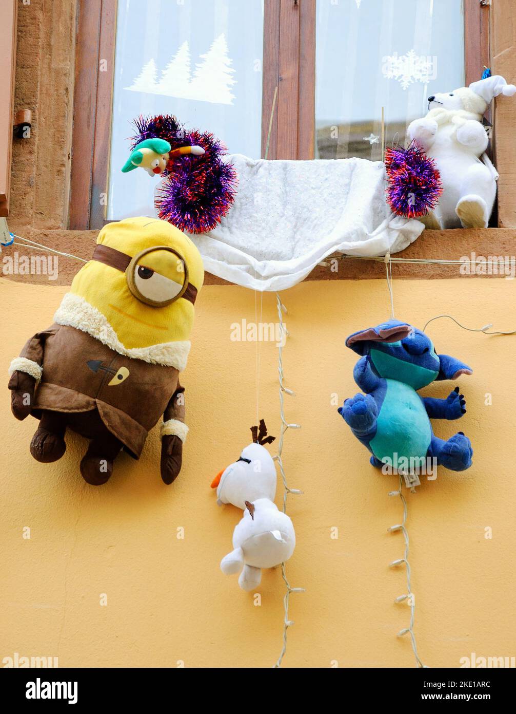 SELESTAT, FRANCE DECEMBER 20, 2015 Minion Stuart, Stitch and other