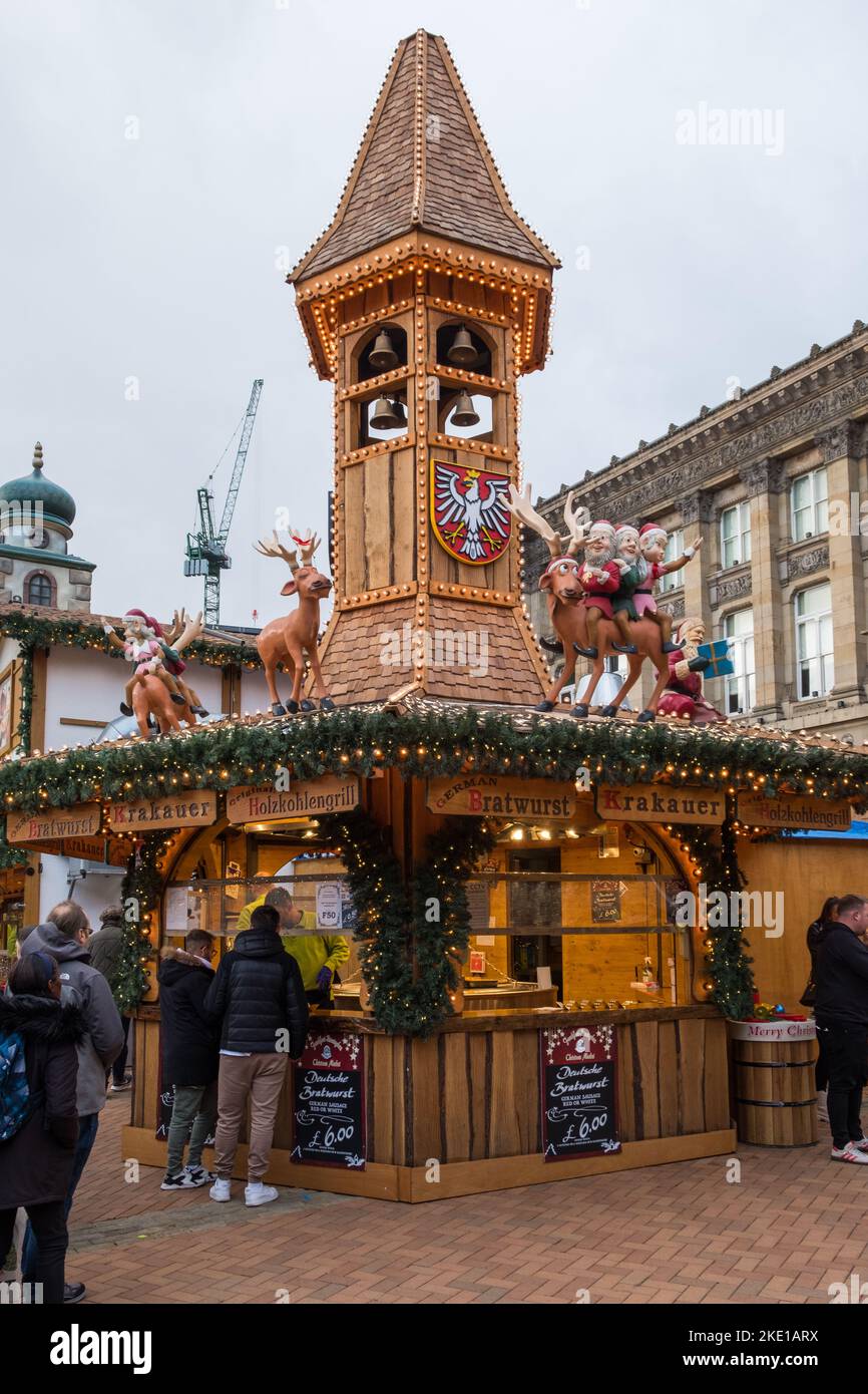 The Birmingham German Christmas market in Victoria Square, Birmingham