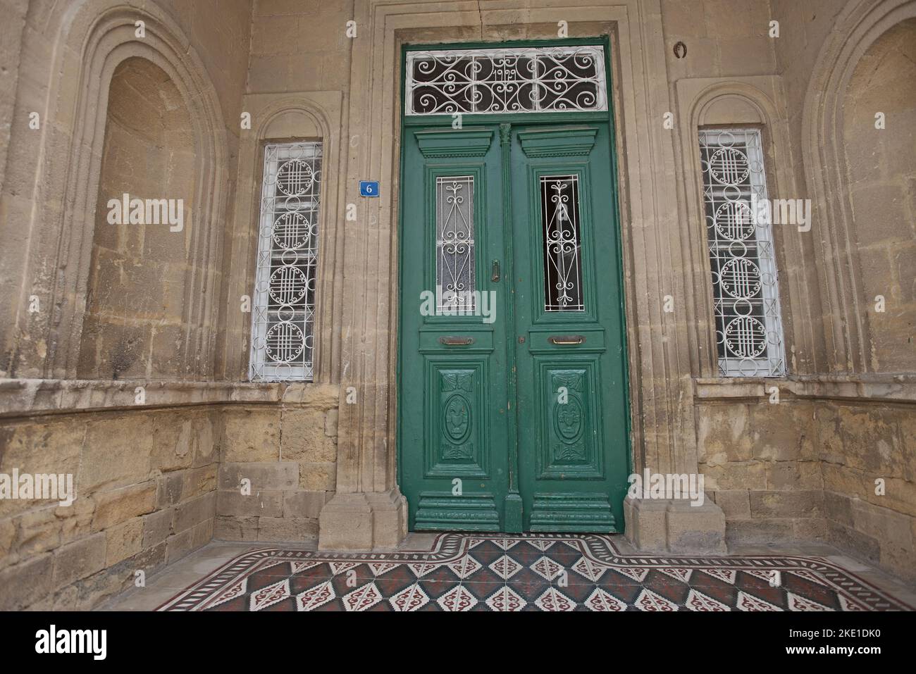 Historical images of old doorways and doors in in Turkish occupied Nicosia Stock Photo